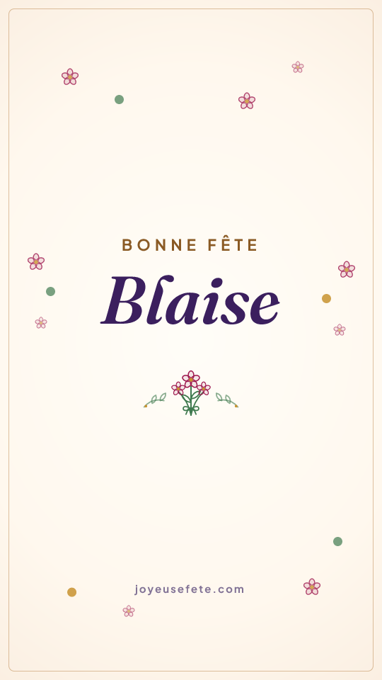 Image « Bonne fête Blaise » au format story