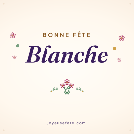Image carrée « Bonne fête Blanche » pour WhatsApp
