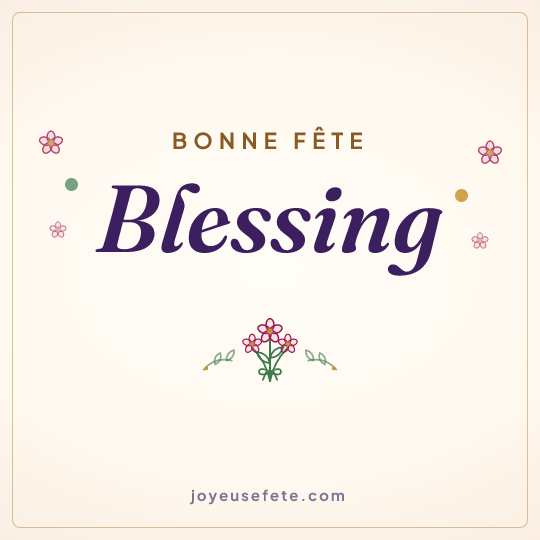 Image carrée « Bonne fête Blessing » pour WhatsApp
