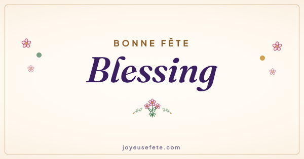 Image « Bonne fête Blessing » au format large