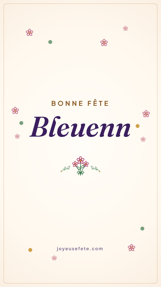 Image « Bonne fête Bleuenn » au format story