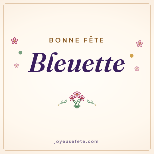 Image carrée « Bonne fête Bleuette » pour WhatsApp