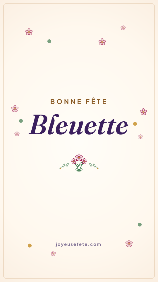 Image « Bonne fête Bleuette » au format story