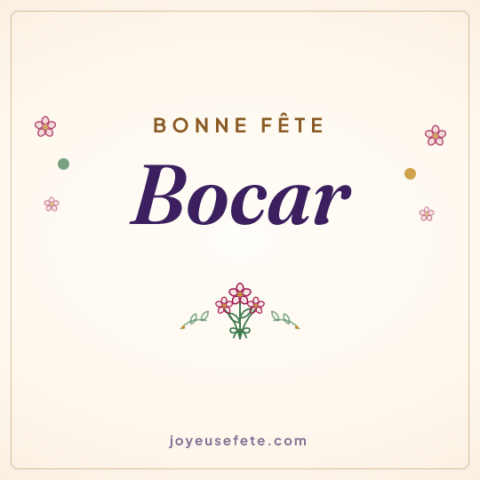 Image carrée « Bonne fête Bocar » pour WhatsApp