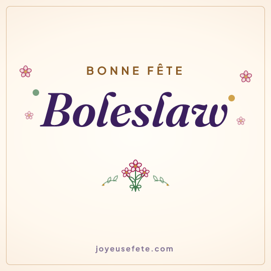 Image carrée « Bonne fête Boleslaw » pour WhatsApp