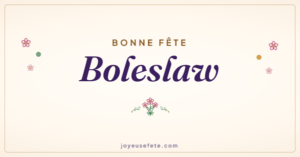 Image « Bonne fête Boleslaw » au format large