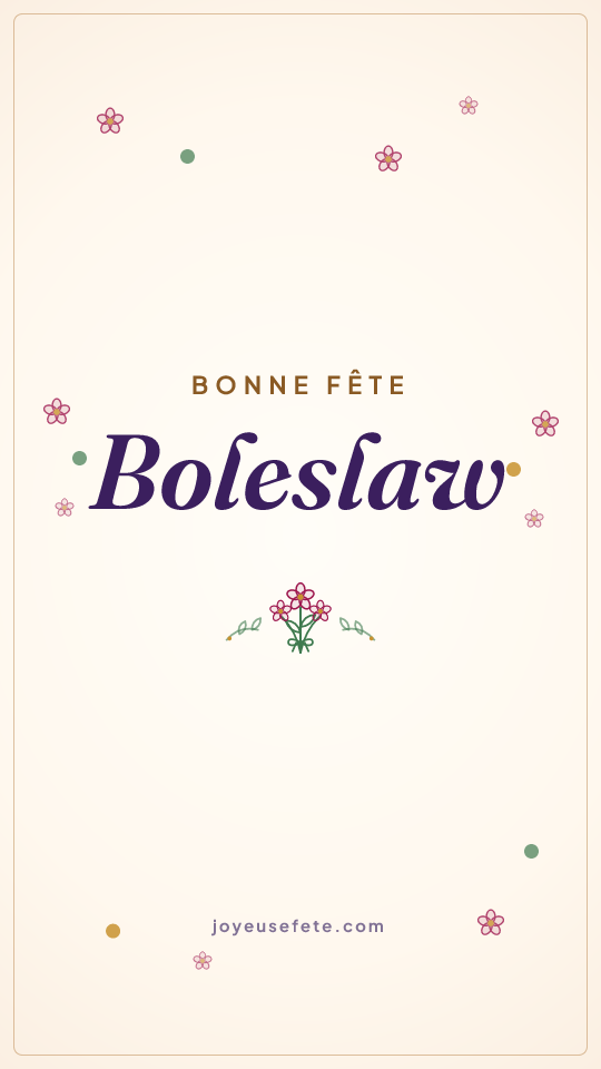 Image « Bonne fête Boleslaw » au format story