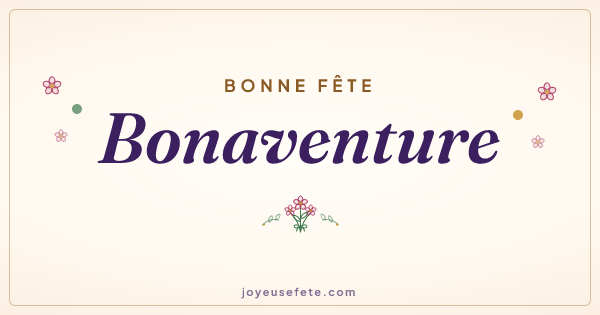 Image « Bonne fête Bonaventure » au format large