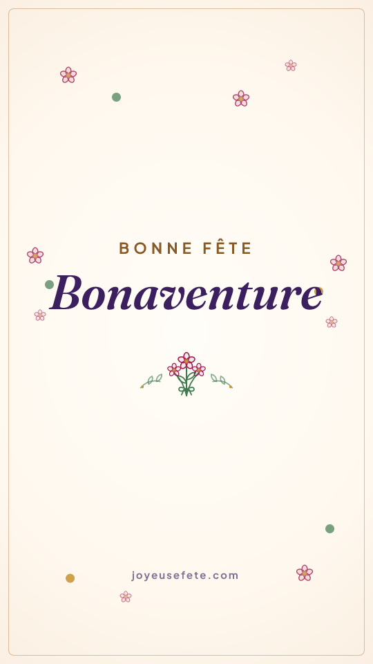 Image « Bonne fête Bonaventure » au format story