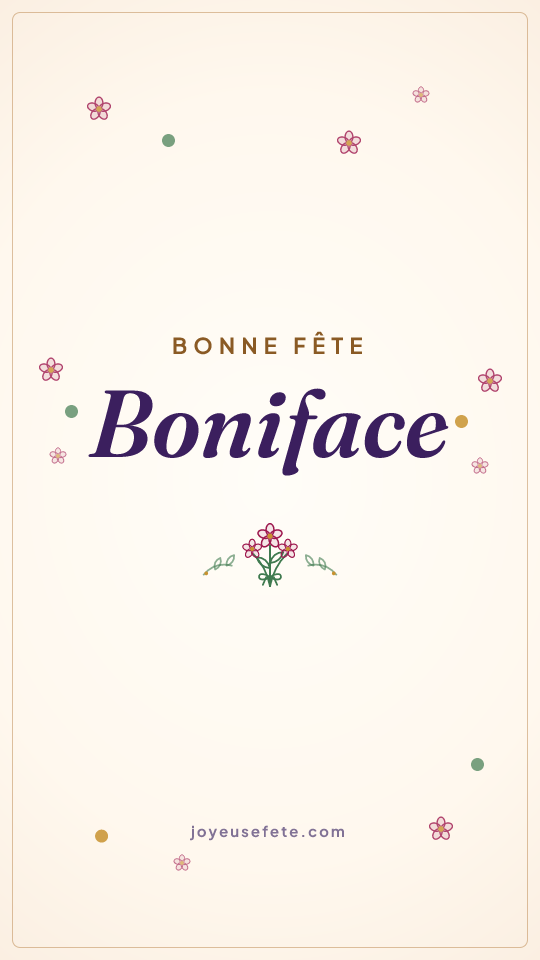 Image « Bonne fête Boniface » au format story