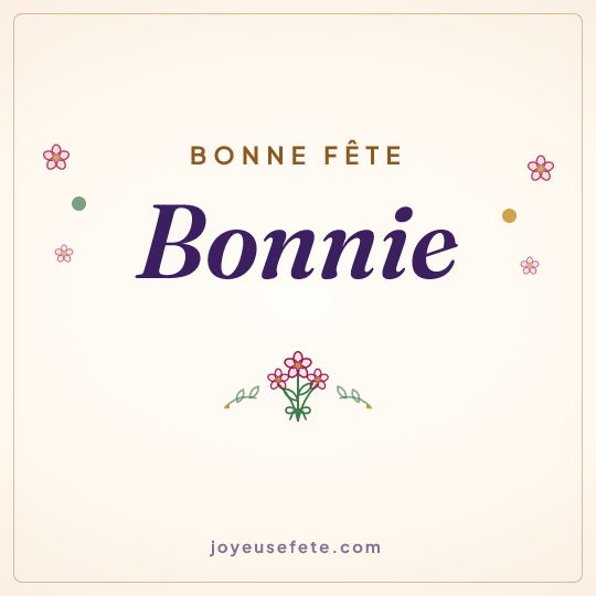 Image carrée « Bonne fête Bonnie » pour WhatsApp