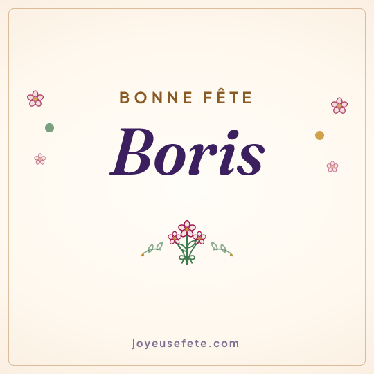 Image carrée « Bonne fête Boris » pour WhatsApp