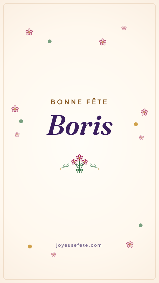 Image « Bonne fête Boris » au format story