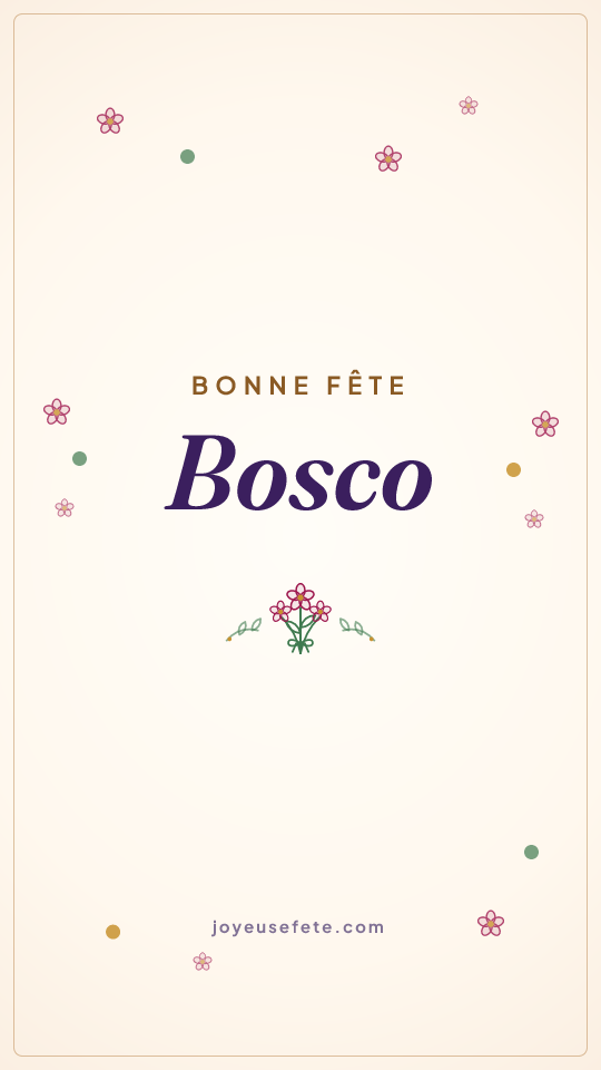 Image « Bonne fête Bosco » au format story