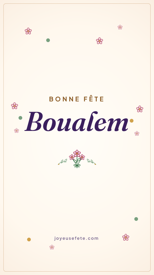 Image « Bonne fête Boualem » au format story