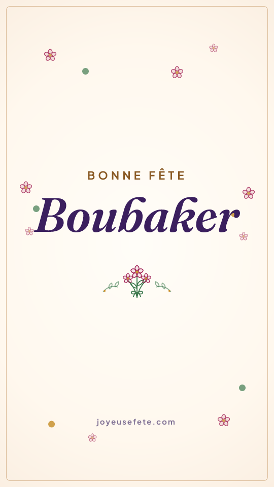 Image « Bonne fête Boubaker » au format story