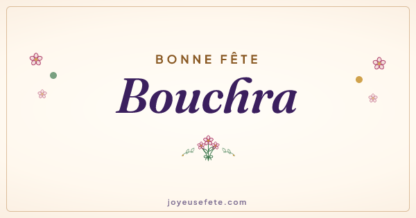 Image « Bonne fête Bouchra » au format large