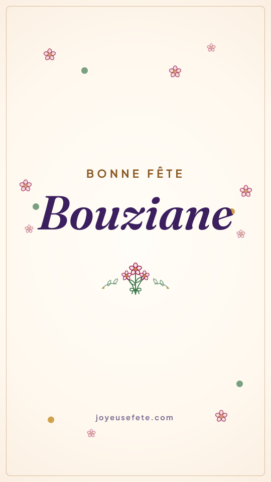 Image « Bonne fête Bouziane » au format story