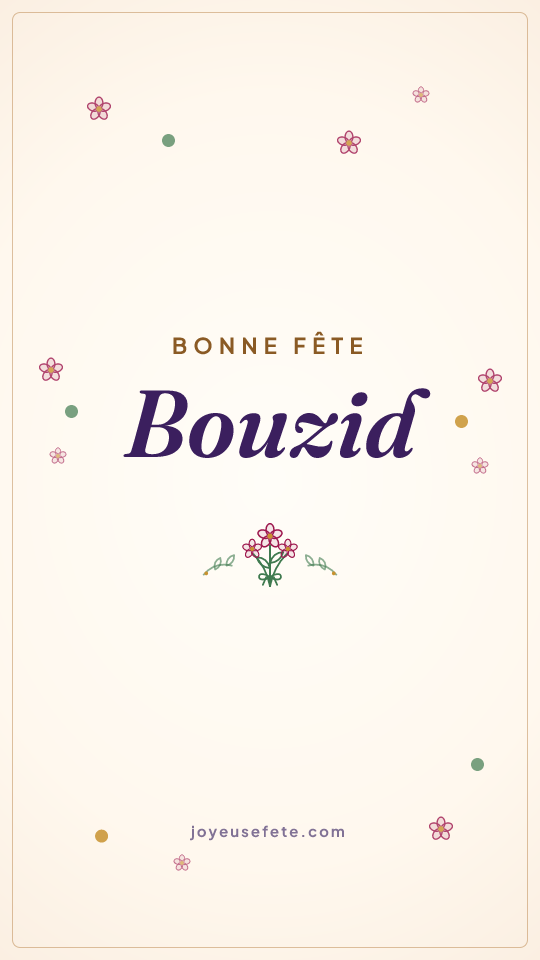 Image « Bonne fête Bouzid » au format story