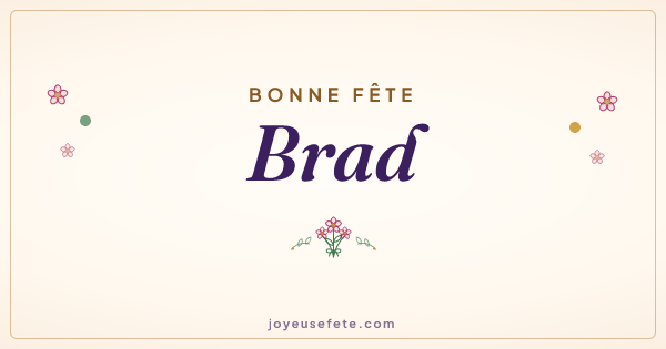 Image « Bonne fête Brad » au format large