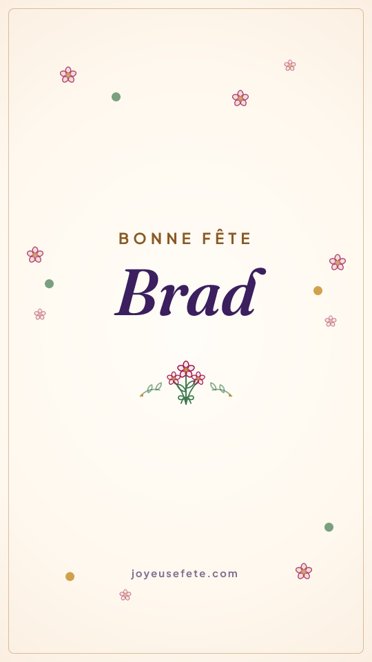 Image « Bonne fête Brad » au format story