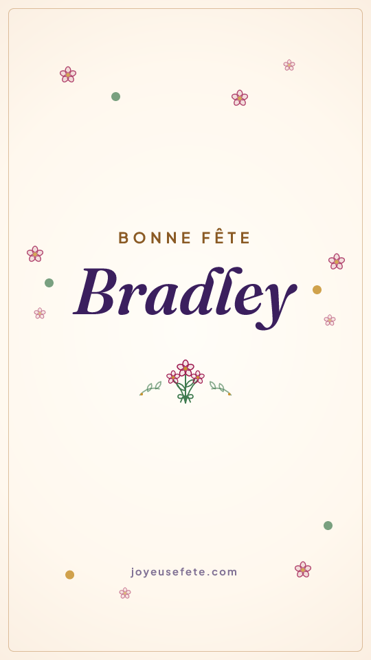 Image « Bonne fête Bradley » au format story