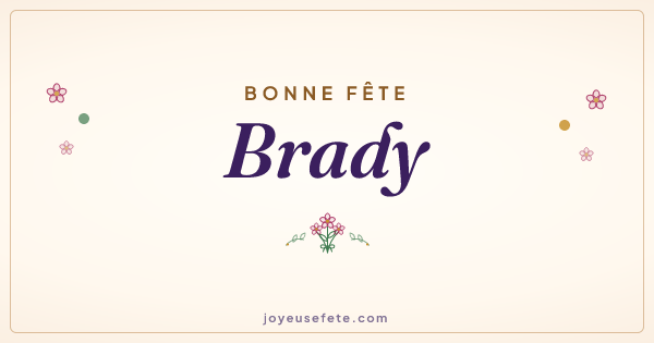 Image « Bonne fête Brady » au format large