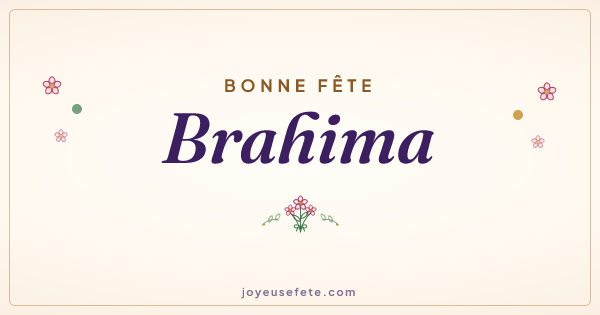 Image « Bonne fête Brahima » au format large