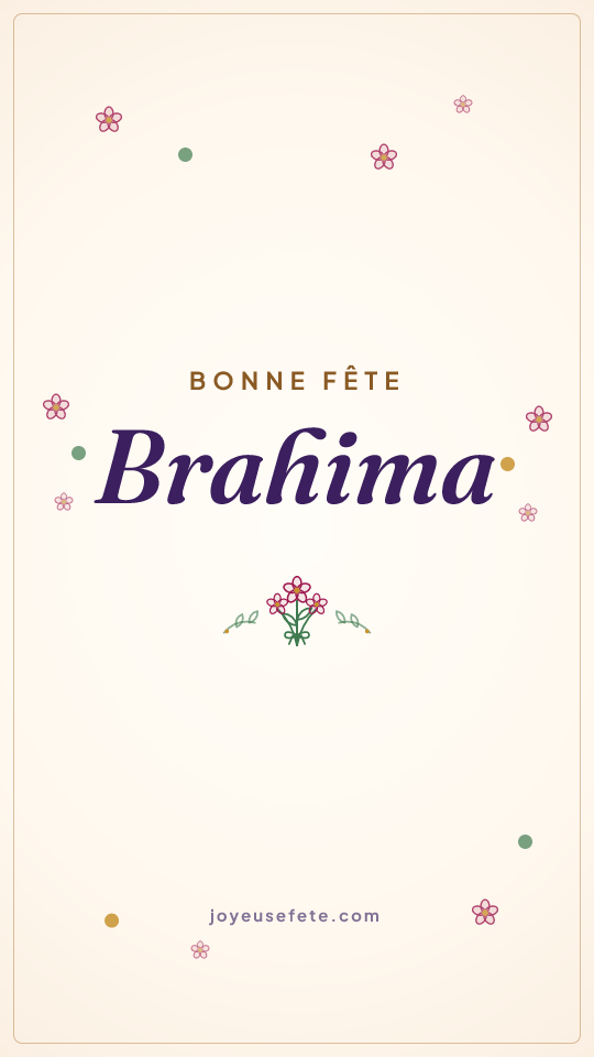 Image « Bonne fête Brahima » au format story