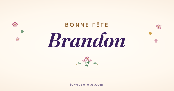 Image « Bonne fête Brandon » au format large