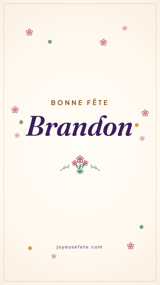 Image « Bonne fête Brandon » au format story