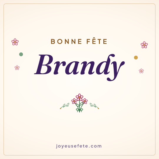 Image carrée « Bonne fête Brandy » pour WhatsApp