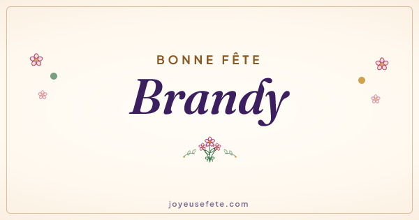 Image « Bonne fête Brandy » au format large