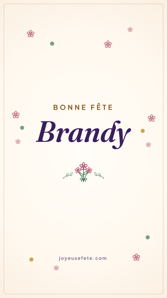 Image « Bonne fête Brandy » au format story