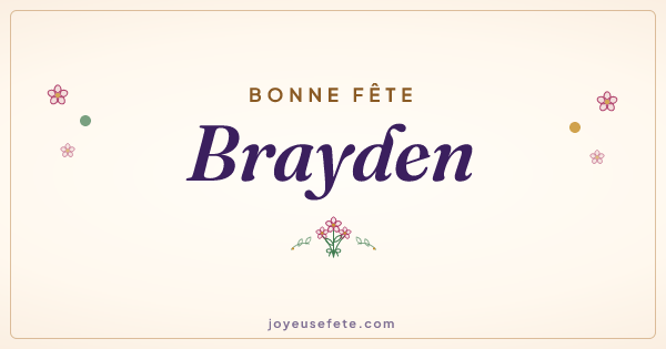 Image « Bonne fête Brayden » au format large