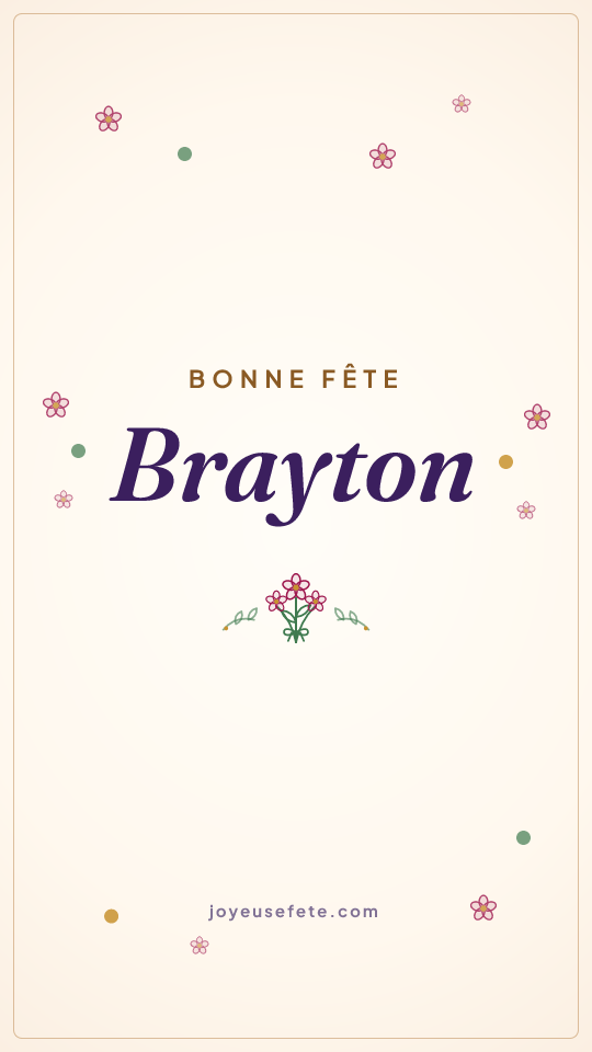 Image « Bonne fête Brayton » au format story