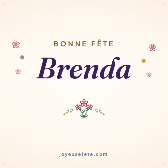 Image carrée « Bonne fête Brenda » pour WhatsApp