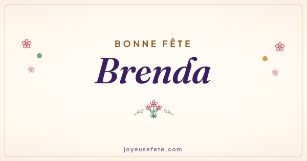 Image « Bonne fête Brenda » au format large
