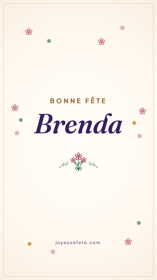 Image « Bonne fête Brenda » au format story