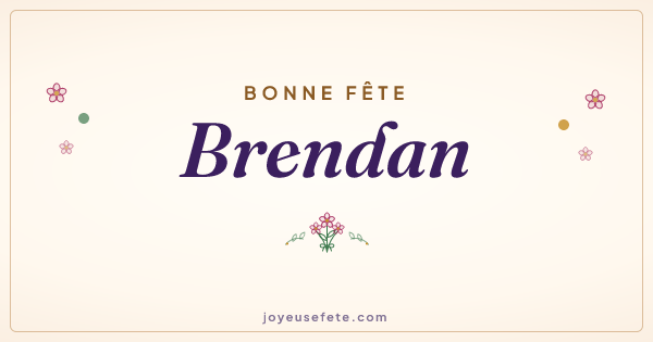 Image « Bonne fête Brendan » au format large