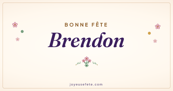 Image « Bonne fête Brendon » au format large