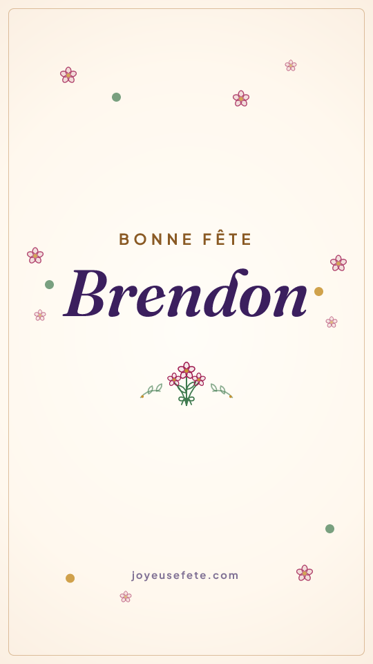Image « Bonne fête Brendon » au format story