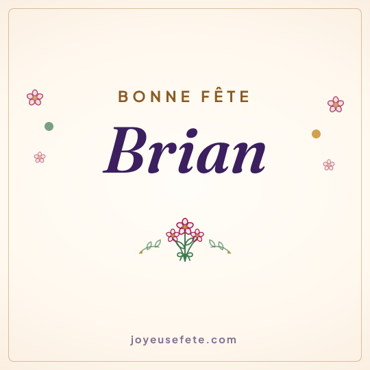 Image carrée « Bonne fête Brian » pour WhatsApp