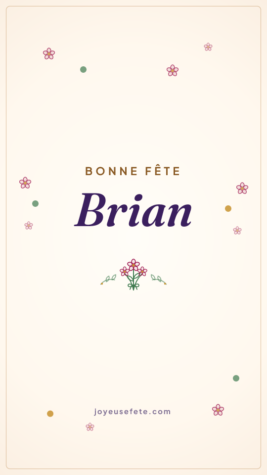 Image « Bonne fête Brian » au format story