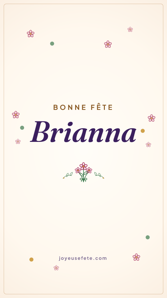 Image « Bonne fête Brianna » au format story