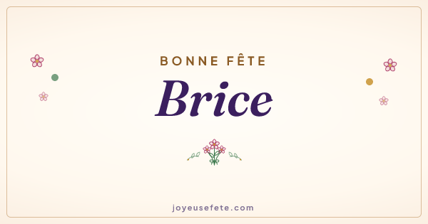 Image « Bonne fête Brice » au format large