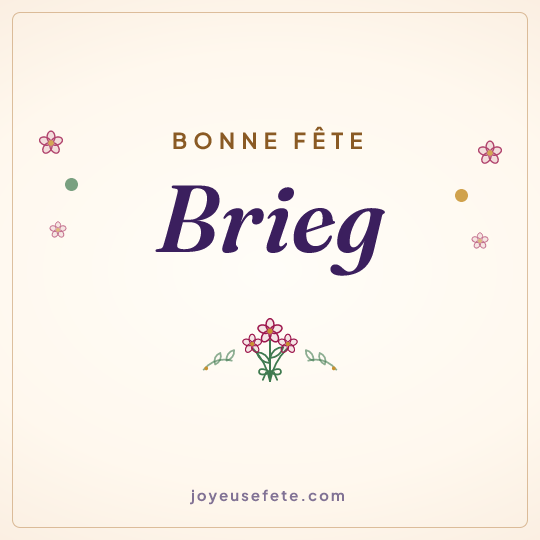Image carrée « Bonne fête Brieg » pour WhatsApp