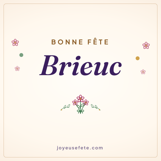 Image carrée « Bonne fête Brieuc » pour WhatsApp