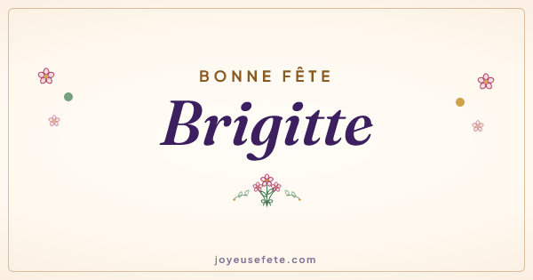 Image « Bonne fête Brigitte » au format large