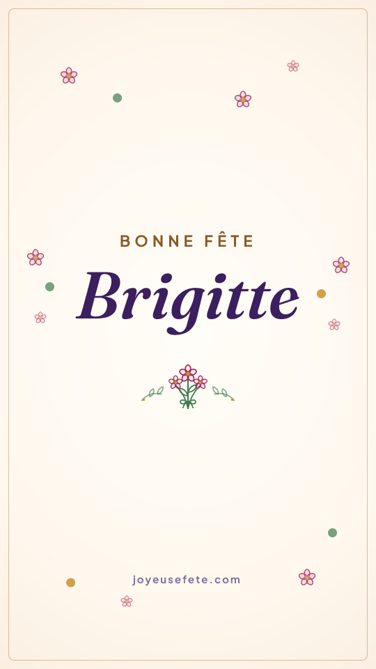 Image « Bonne fête Brigitte » au format story